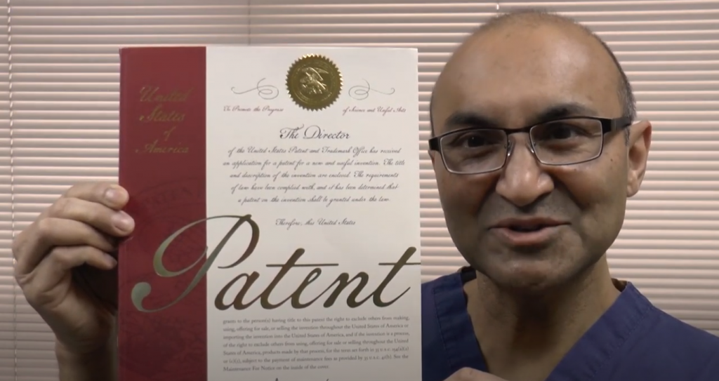 Dr. Janjua Receives First Patent for Medical Device