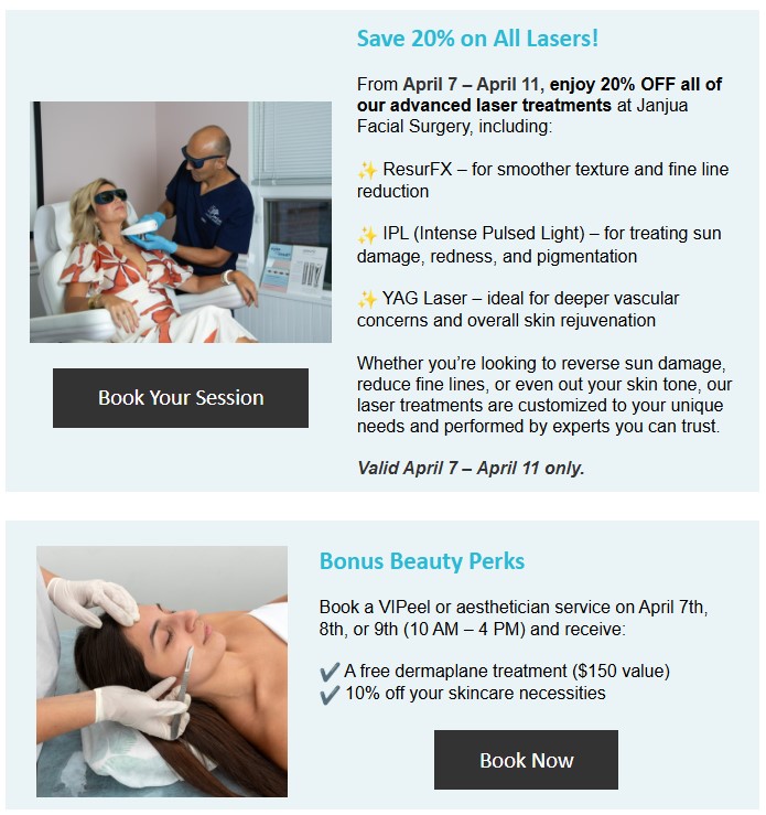 Monthly Specials