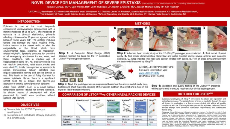 ARS Miami 2024 poster: Novel device for management of severe epistaxis (JSTOP)