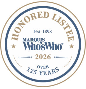 Marquis Who's Who logo - Dr. Tanveer Janjua honoree